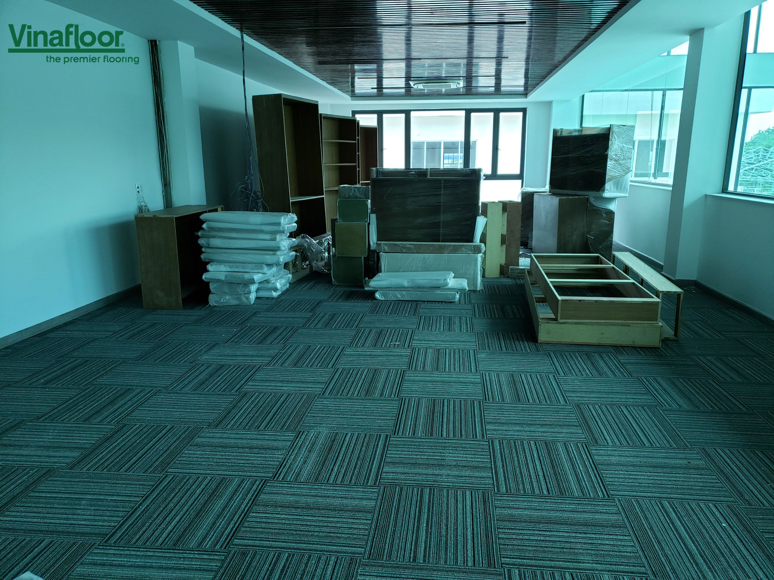 Công trình thảm trải sàn ME13 nhà thầu Thanh Phong cho văn phòng nhà máy